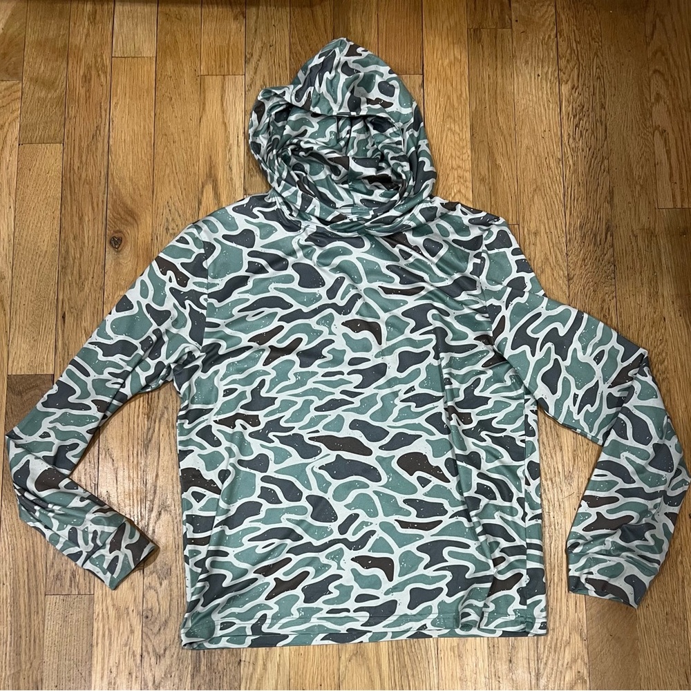 BURLEBO Youth Performance Hoodie - Classic Deer Camo Size Large (10-12)